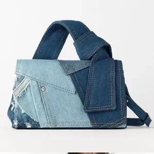 ☆ドイツ発*ZARA*新作*パテントショルダーバッグ/BLUE☆ Zara | Bags | Zara Patchwork Denim Mini City Bag Denim Blue
